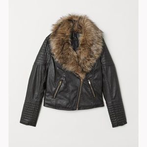 H&M leather jacket size 2 - NWT